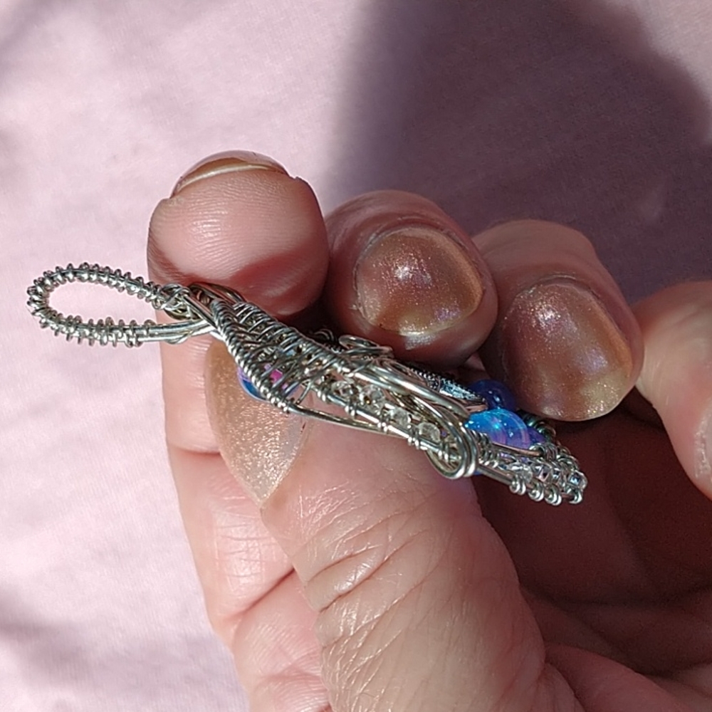 NWT Beautiful Handcrafted Tinned Copper Pendant - Picture 5 of 5